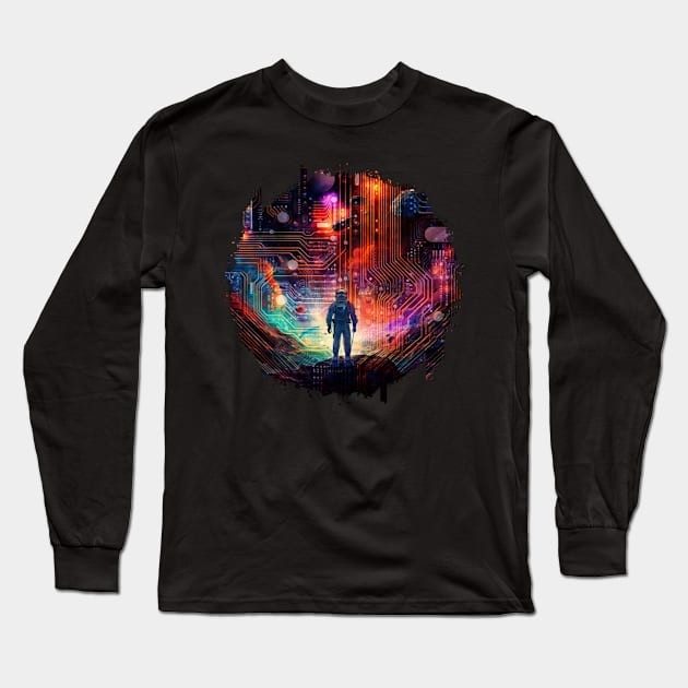 Cosmic Phoenix Long Sleeve T-Shirt by ginkelmier